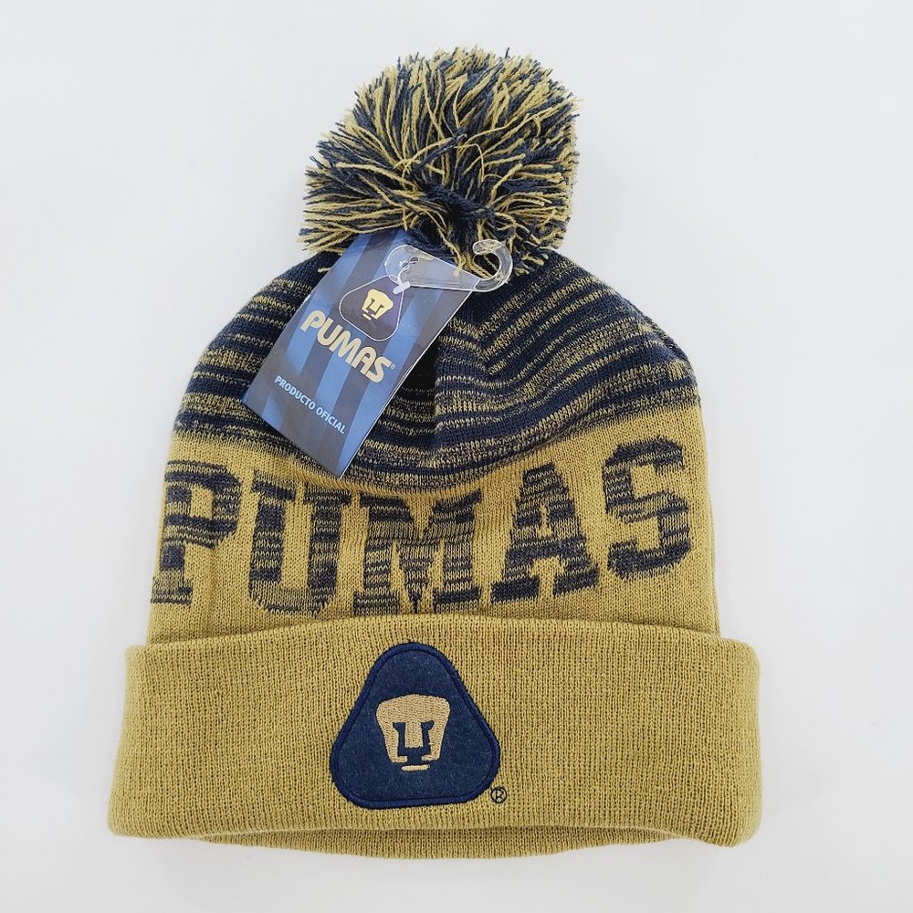 Icon Sports Pumas UNAM Liga MX Beanie Pom Pom